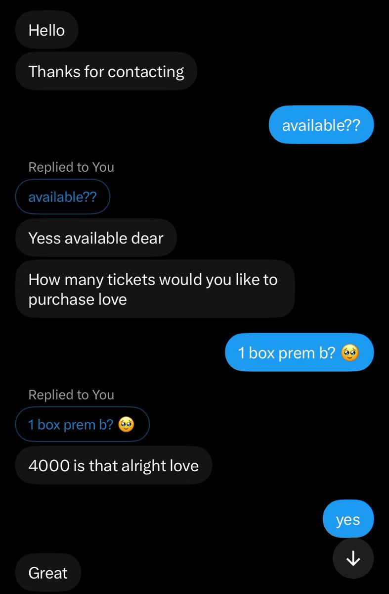 anneki09's tweet photo. 🚨 SCAMMER ALERT ‼️ (dunkin fm)
May nag-message sa akin na Engene asking about this girl @/carltickets selling tickets. Same seller offered me tickets earlier. Nung tinanong ko kung pwedeng fully paid na lang sa mismong meet-up, pilit na kailangan daw muna ng 2k security deposit+ https://t.co/BwyrqBhf9M
