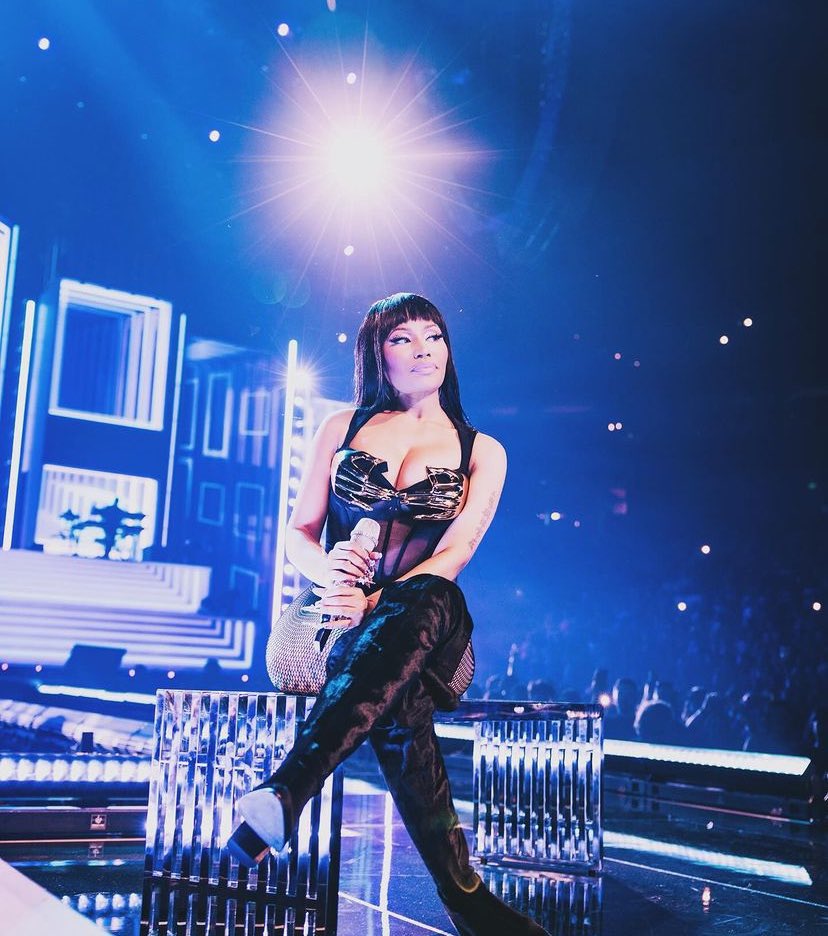 BuzzingPop's tweet photo. Nicki Minaj on when she will tour again:

“Who set you up to ask this question? Is one of the Barbz back there? I’m going to go out as soon as I present the Barbz with this next body of work, whenever that will be.” https://t.co/7a2YIZKffl