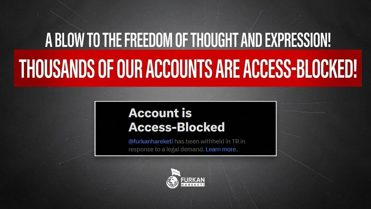 hfurkanmardin's tweet photo. A blow to the freedom of thought and expression! 

Xi SerbestBırakın
SansürYasası SusYasası
#TurkeyBlocksSocialMedia
@X @elonmusk @XTurkiye https://t.co/zsYZzhSMKG