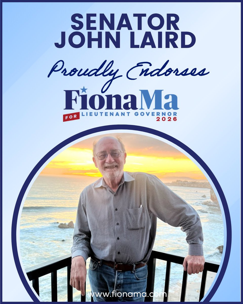 fionama's tweet photo. 45 days until Election Day!  🗳️Thank you, California State Senator John Laird, for your endorsement! 🙏 Senator Laird represents the Central Coast and has a proven record of protecting our environment, expanding access to healthcare and education, supporting sustainable agriculture, and strengthening our communities. Thank you for your many years of public service!

#JohnLaird #CentralCoast #California #PublicService #StrongerTogether

#JohnLaird #CentralCoast #California #PublicService #StrongerTogether