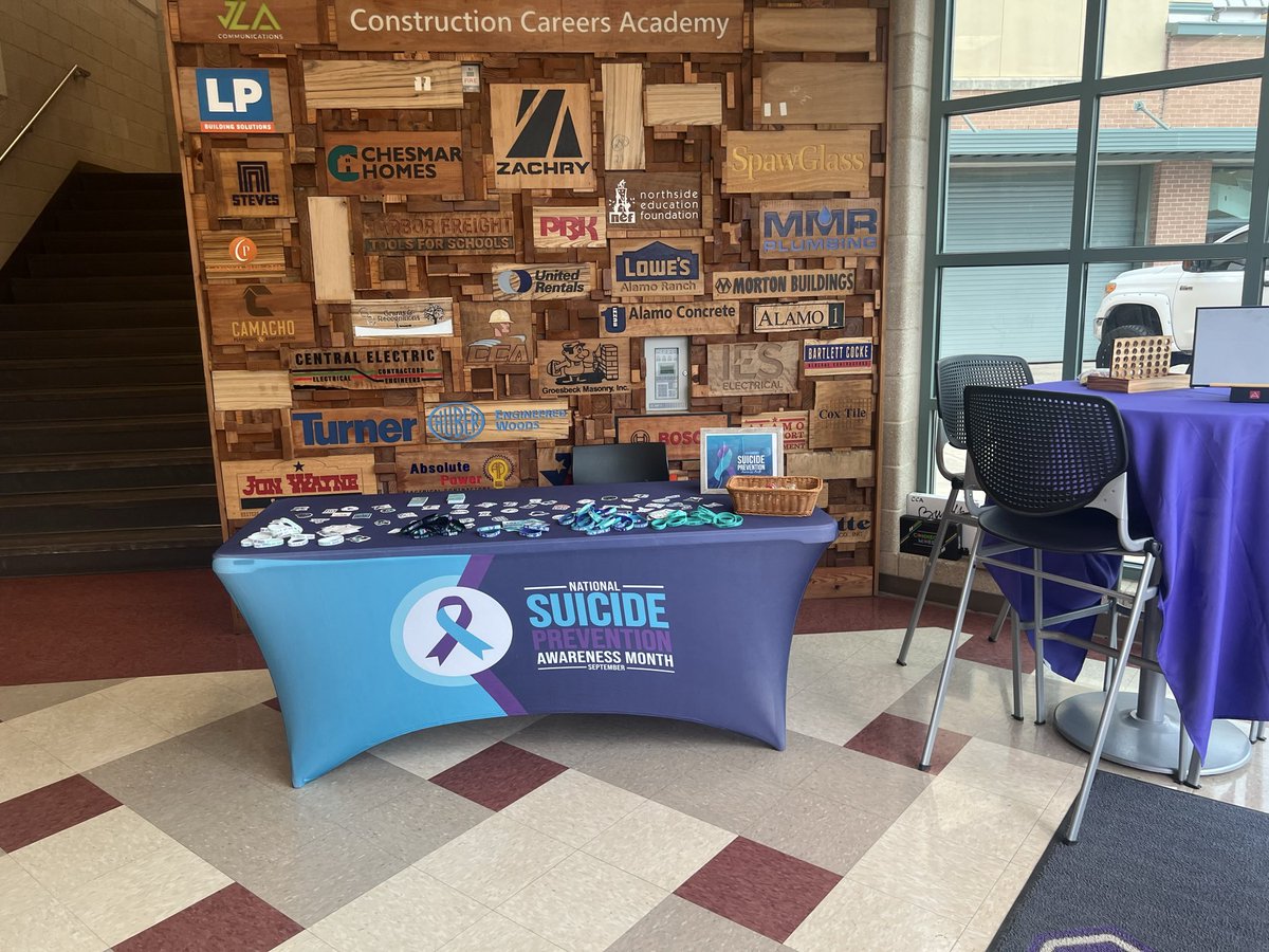 WarrenCounsDept's tweet photo. Suicide Prevention Month Pop-Up @NISDCCA https://t.co/7AlLZ5D4IN