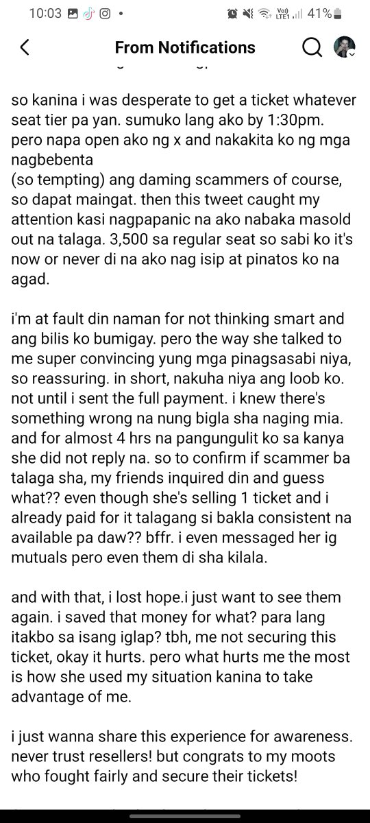 nishiquack_'s tweet photo. sharing my experience as a thread with this scammer @faayeeehhh  you literally ruined everything i've planned. hope karma gets back to u. LUMABAN KA NG PATAS

 #ENDLESSFunMeet #ENHYPEN_in_MNL #Dunkin_with_Enhypen
#scammer https://t.co/f0Dq21zsbh