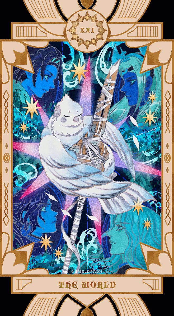 emeldraws's tweet photo. Celebrating Fortune’s Weave release with this piece. I may or may not be planning to do the Minor Arcana inspired by the new game 👀 https://t.co/pa2KXDSQkd