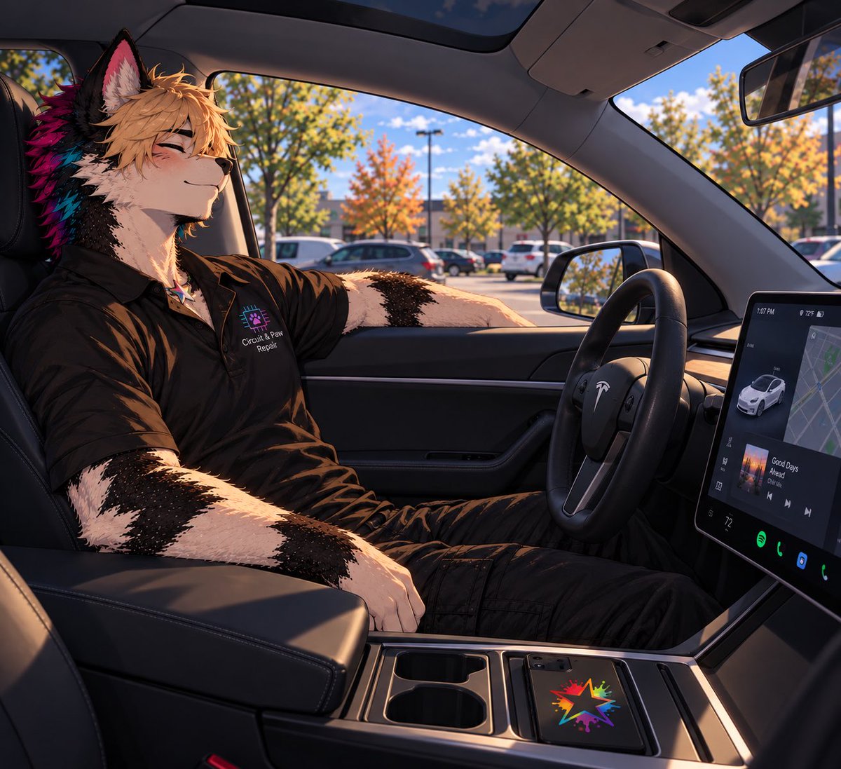 13Midnightjo's tweet photo. The Quiet Before Home 🐾🩵🩷
#Fursona #Furry #AIFurry https://t.co/kQpBegdHWL