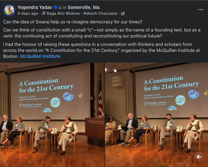 VijayGajeraO's tweet photo. Professional protester Yogendra Yadav was in Boston and then in the UK to meet Rothschild's son-in-law, Amartya Sen.

I am expecting a new wave of protests! https://t.co/haugWLVwoW