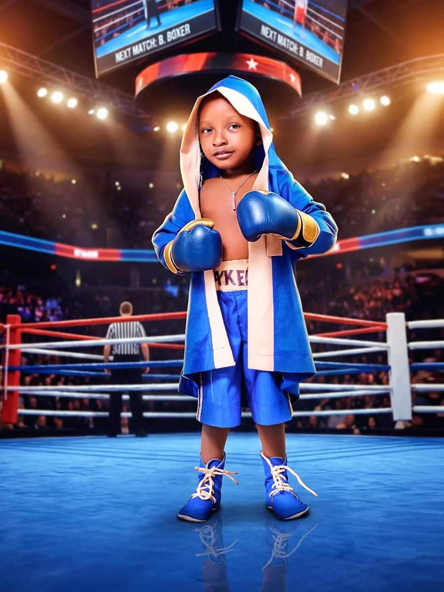 CicelyWitto9a's tweet photo. Small gloves, big dreams, and a champion’s heart. Every round counts, but dedication behind the scenes builds the future. Which look wins: the Corner Rest or the Champ Walk? Vote below. https://t.co/oUmOvV6jNO