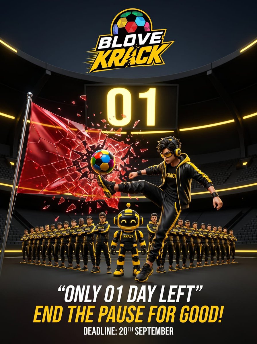 InnovationNo1's tweet photo. ONLY 1 DAY LEFT! 🚨

The clock is ticking! ⏳

Get 25 direct referrals by 20th September and secure your LIFETIME Red Flag Waiver on BLOVE KRACK. 🚩❤️

🔥 25 Referrals = Red Flag Waived Forever

This opportunity won’t come again — make it count!

#BLOVEKRACK https://t.co/wNvsGXu05b