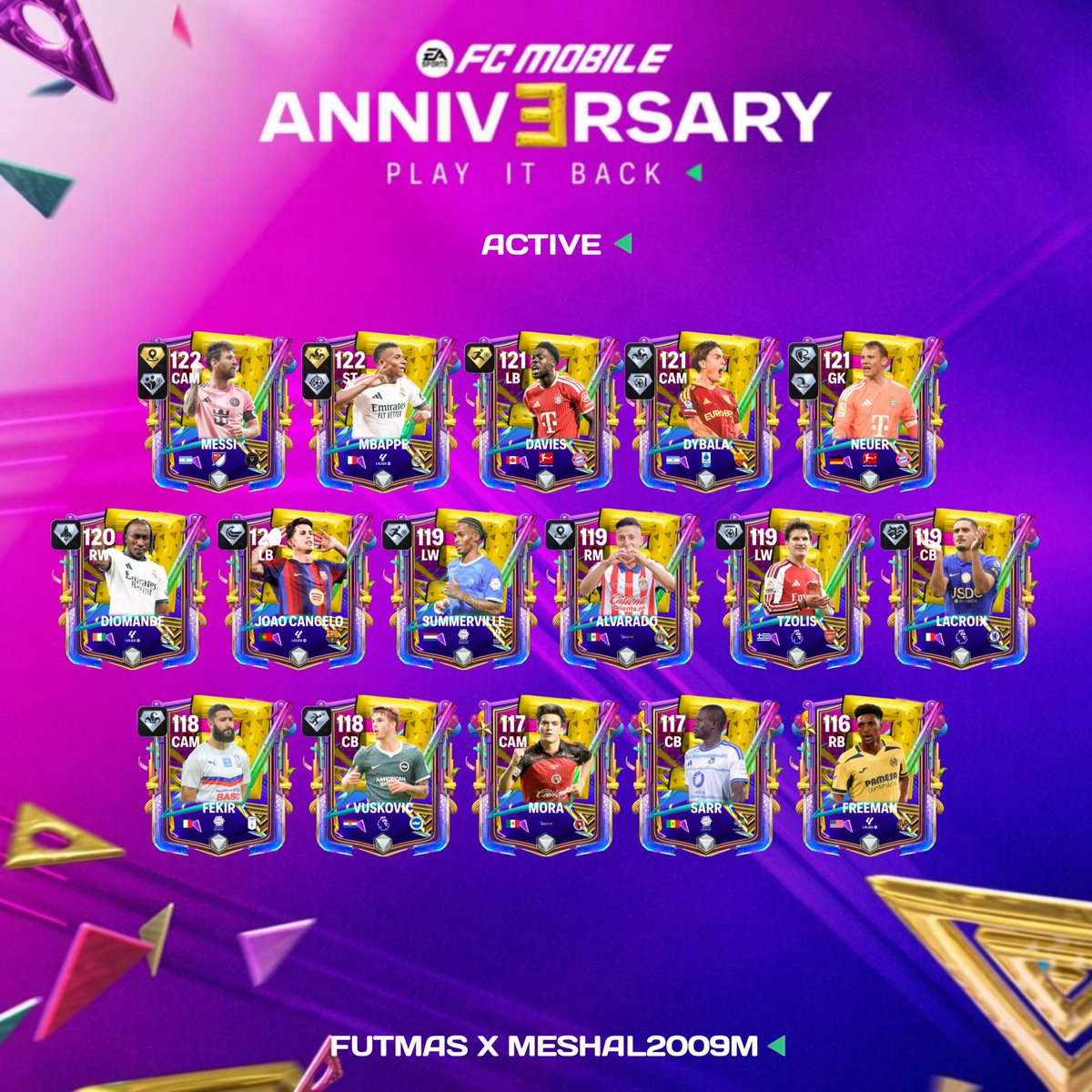 Futmas__'s tweet photo. Anniversary 3 Concept 🎨

Celebrate Three Years of Glory: FC Mobile Presents The World's Best Collection – Elite Players, Iconic Legends &amp; Anniversary Rewards 

Are you exited ? 👀

Collab : @Meshal2009m https://t.co/5YPIjXGpVJ