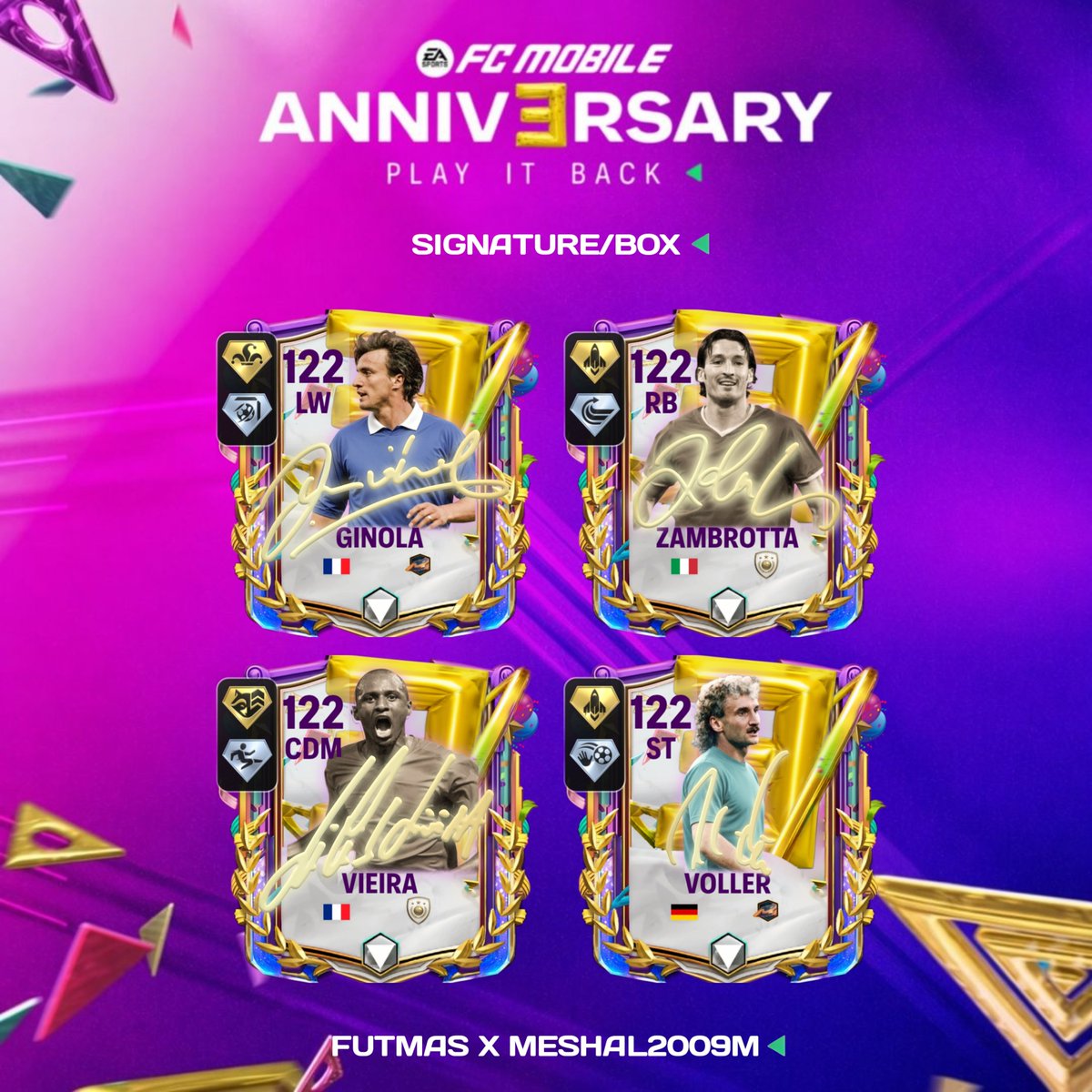 Futmas__'s tweet photo. Anniversary 3 Concept 🎨

Celebrate Three Years of Glory: FC Mobile Presents The World's Best Collection – Elite Players, Iconic Legends &amp; Anniversary Rewards 

Are you exited ? 👀

Collab : @Meshal2009m https://t.co/5YPIjXGpVJ