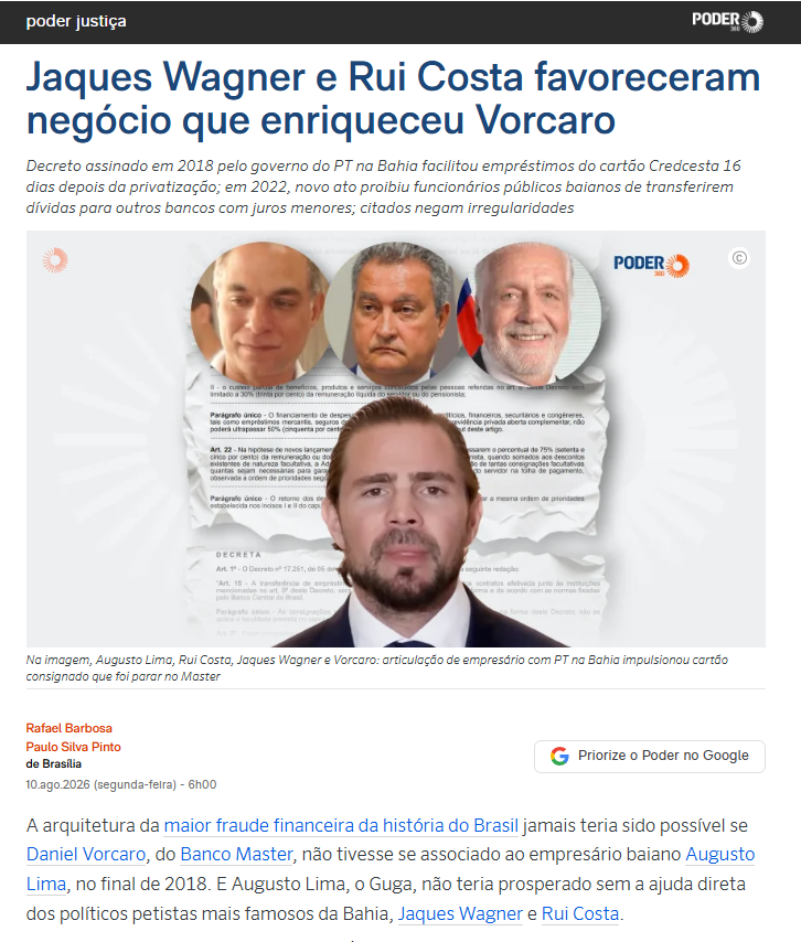 YMacharet's tweet photo. @emersondougras @ViniciusSabati5 @Yujio1903 @DataFutebol O Banco Master só conseguiu motor de receita e volume bilionário a partir do credcesta, q foi praticamente dado pelo governo do PT da Bahia, no caso o Rui Costa e o Jaques Wagner, que são próximos do Lula e fizeram parte do governo https://t.co/a9gAsfY7Vi