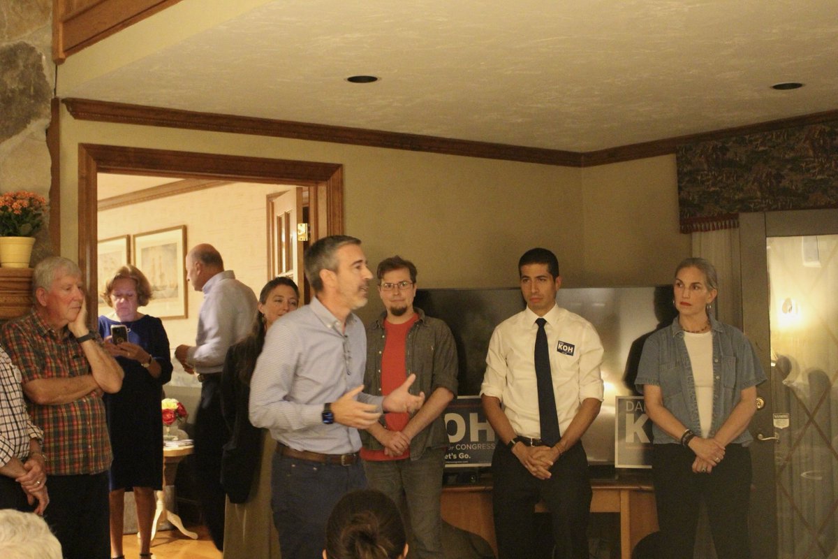 dank's tweet photo. We’re strongest when we stand together. 

So grateful to everyone who joined us last night, especially my fellow candidates John Beccia, Beth Andres-Beck, Mariah Lancaster, and Rep. Jamie Belsito, who showed up in support of our campaign and our democracy.

There’s a lot at stake this November. We need to come together, support Democrats across Massachusetts, and fight for our country.