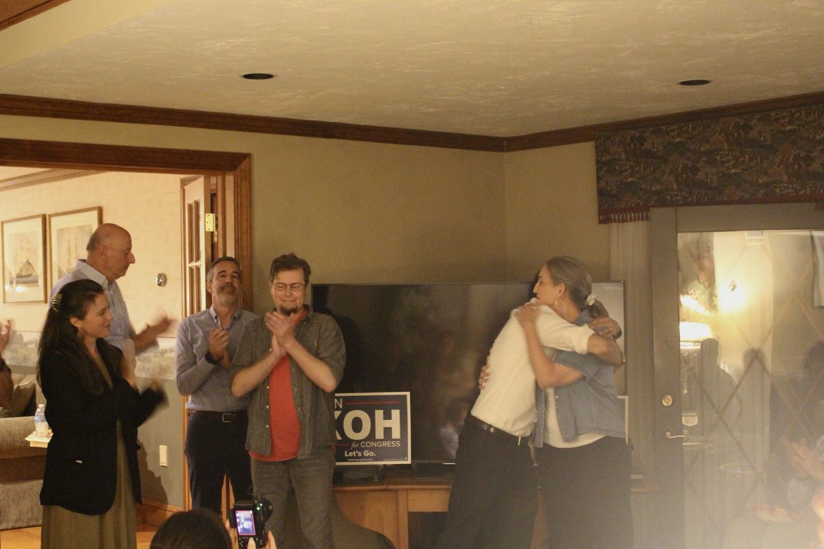 dank's tweet photo. We’re strongest when we stand together. 

So grateful to everyone who joined us last night, especially my fellow candidates John Beccia, Beth Andres-Beck, Mariah Lancaster, and Rep. Jamie Belsito, who showed up in support of our campaign and our democracy.

There’s a lot at stake this November. We need to come together, support Democrats across Massachusetts, and fight for our country.