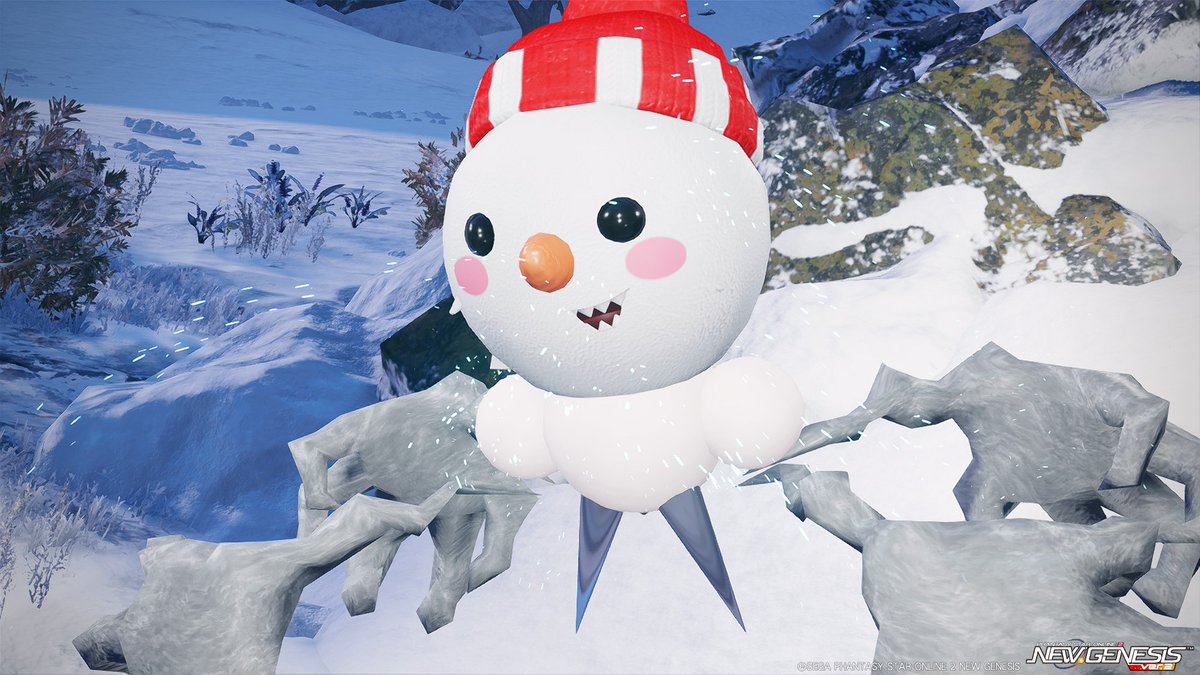 mmmmmmmm79's tweet photo. 近づくと、飛び掛かってエンカウントします⛄️🐥　#PSO2NGS #PSO2NGS_SS
4枚目はラキスナさんでサイズ対比🐥 https://t.co/qIV0MEwFMF