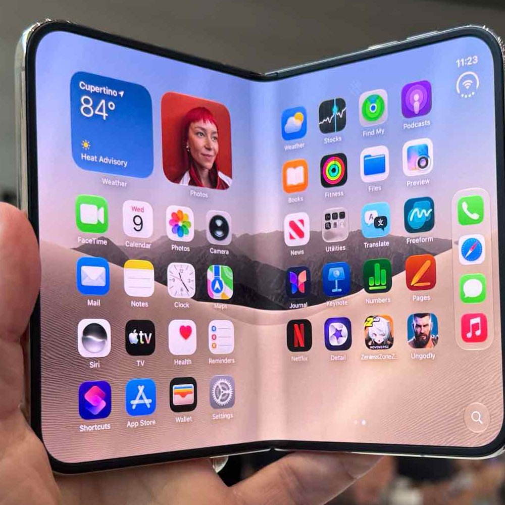 interesting_aIl's tweet photo. Apple's VP of Hardware Engineering says he wants customers to hold the company accountable for the iPhone Duo's hinge durability ahead of its October 23 launch

"A lot of blood, sweat, and tears went into that" https://t.co/eYnAlQQhNz