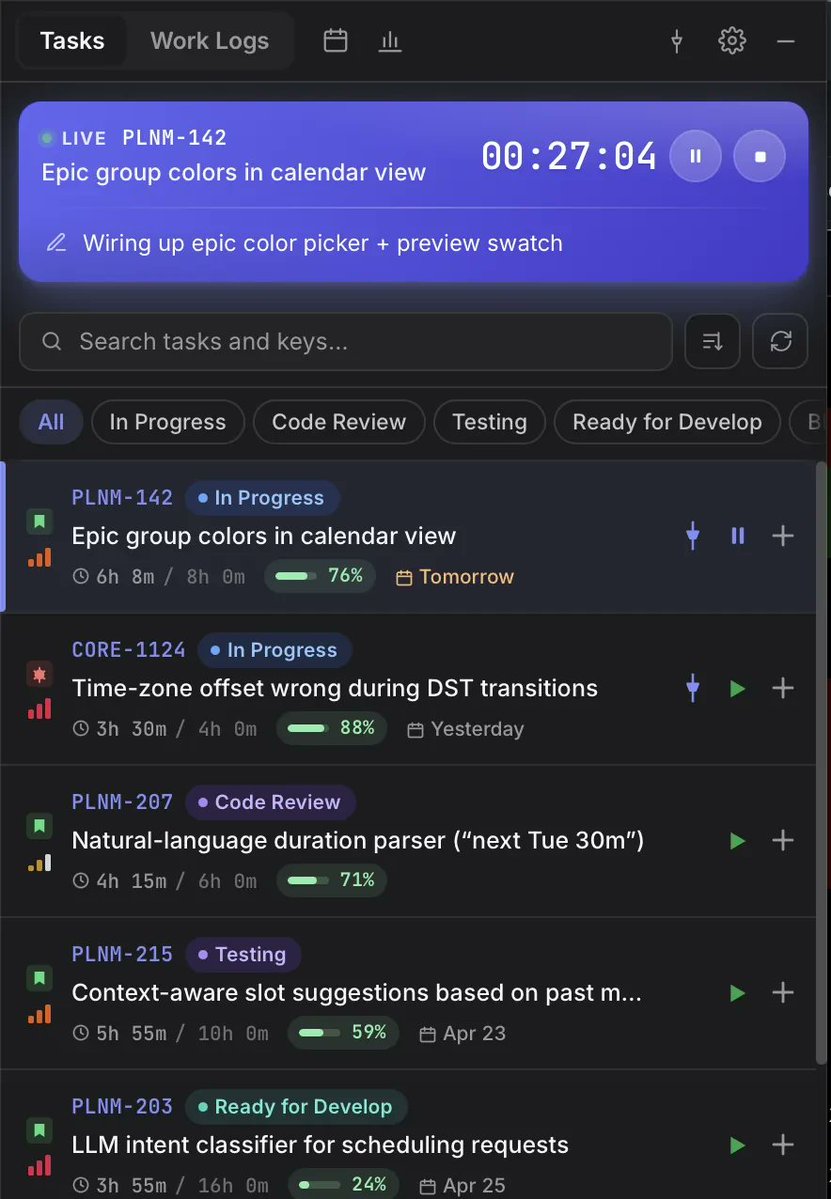 PlanimTime's tweet photo. A simpler way to track time, manage worklogs, and stay connected to your workflow.
Planim Time https://t.co/9e5etUCPaD