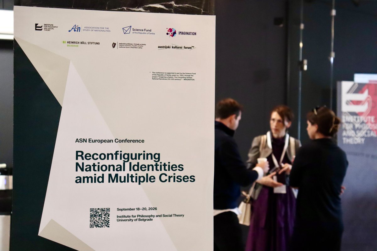 IFDT_Beograd's tweet photo. Day 2 of ASN Belgrade 2026 is underway.

Another full day of conversations at IFDT, bringing together perspectives from across regions and disciplines on nationalism, identity, and belonging.

Today’s programme continues with research panels, roundtables, and book discussions, followed by @sini_malesevic’s keynote lecture, “Nationalisms, Wars and Micro-Solidarities.”

Full programme: https://t.co/bp3s5tzlWB

#ASNBelgrade2026