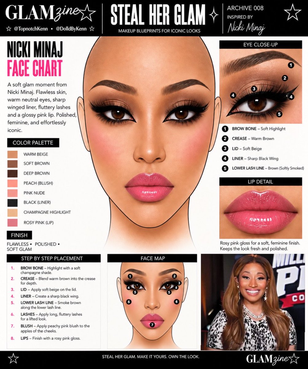 TopnotchKenn's tweet photo. Steal Her Glam🫟| Nicki Minaj #MillionDollarPitch Glam (2026) https://t.co/GVhvEFGKLr