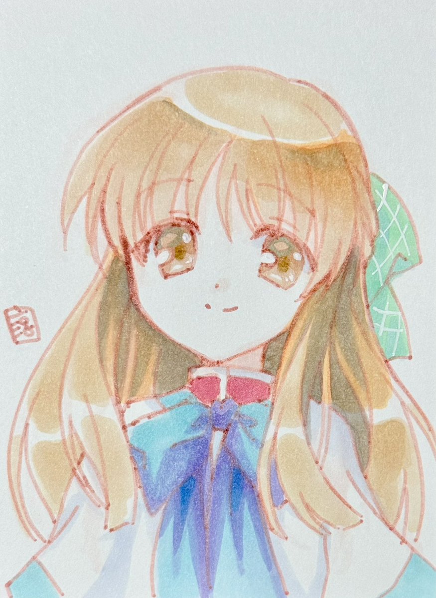 ikejun_now's tweet photo. 1502日目のアナログイラストはKanonの倉田佐祐理さんです。 https://t.co/1kSTFBYXac