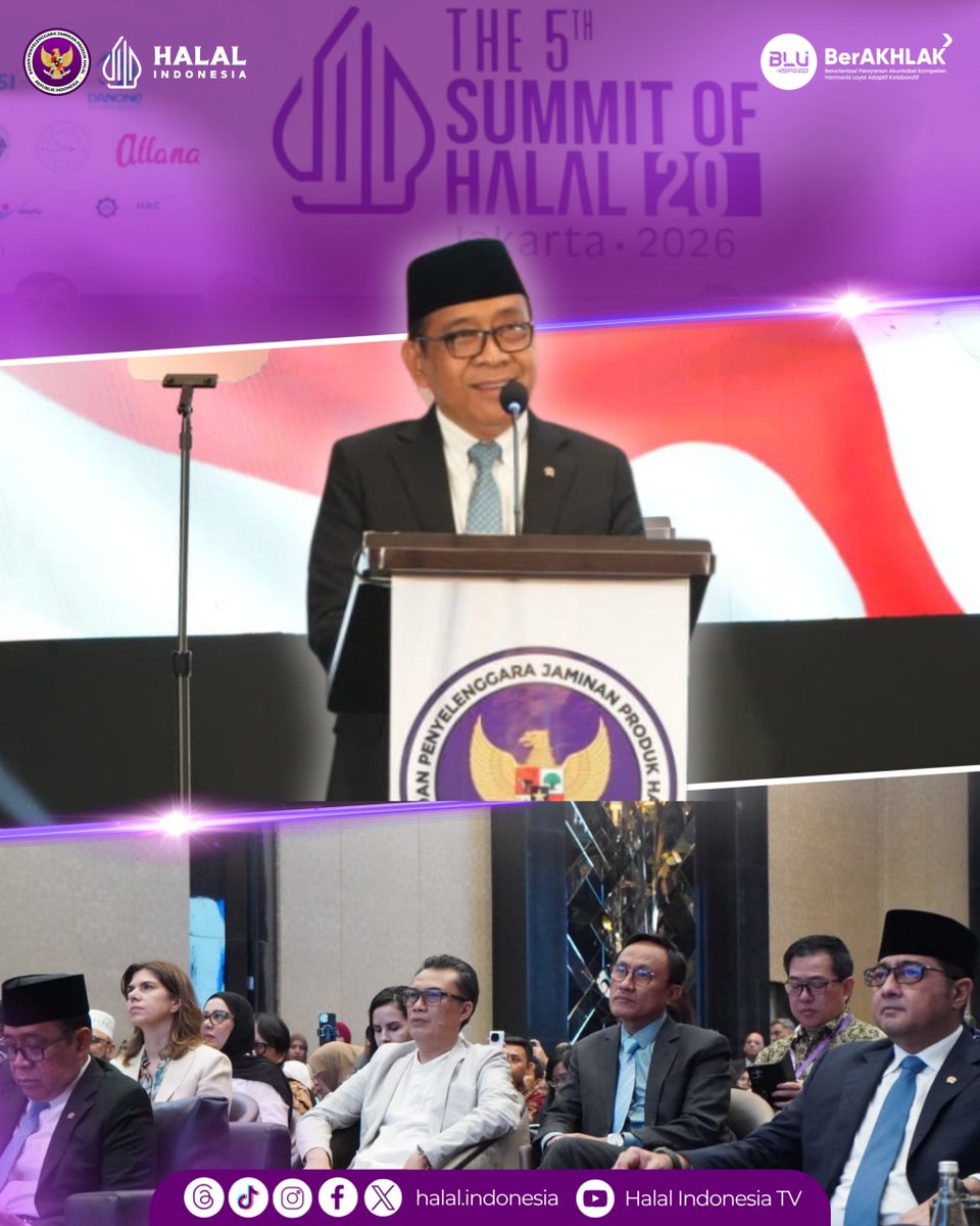 halalindonesia_'s tweet photo. Recap Day 1 | Halal-20 Summit of Halal 2026

Hari pertama The 5th Summit of H20 Jakarta 2026 mempertemukan ratusan stakeholder jaminan produk halal dari 48 negara.

Forum H20 digelar untuk memperkuat kolaborasi global dalam membangun ekosistem halal yang semakin terintegrasi dan https://t.co/00afD1wCgu