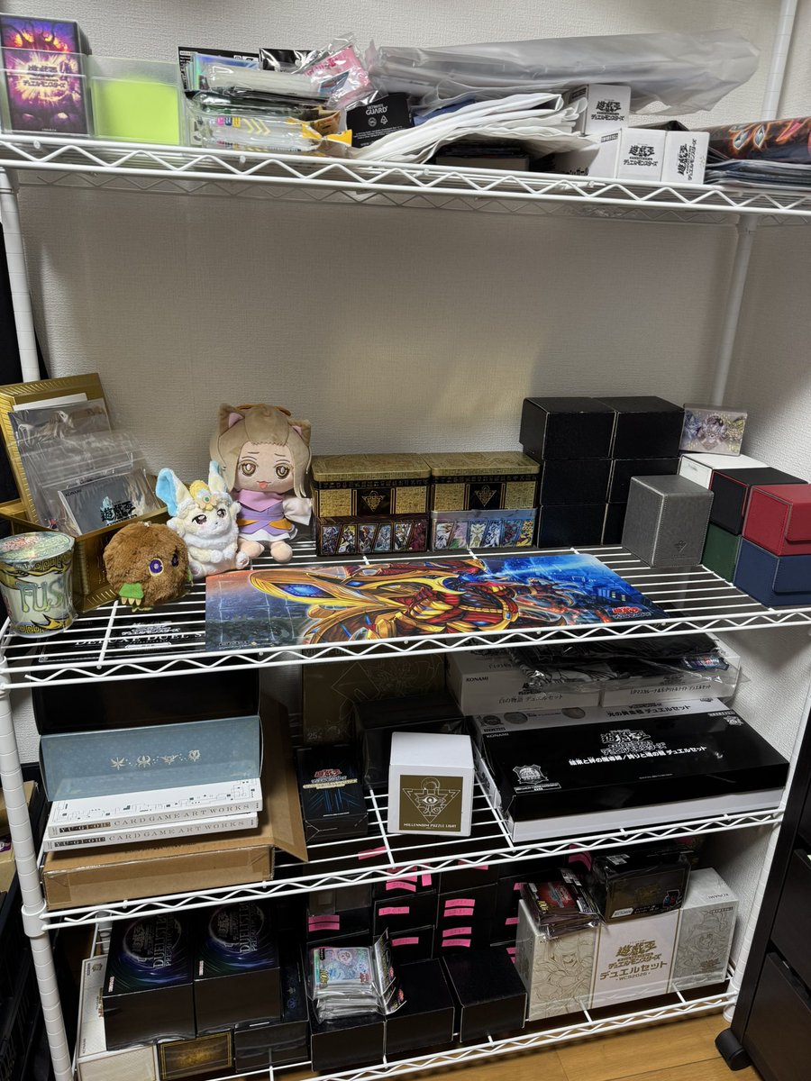 khkhota's tweet photo. シルバーウィーク1日目
あまりにも増えてきた遊戯王関連のものをまとめるための棚を作るなどした
(まだまとめ中) https://t.co/ZjvvOai064