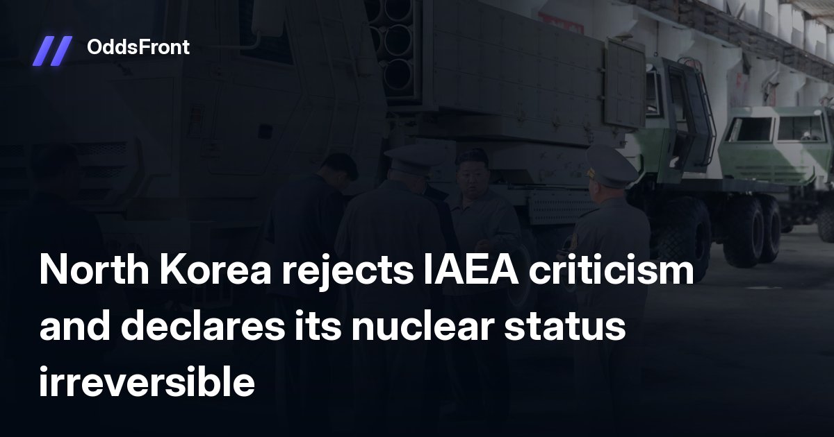 alotofbit's tweet photo. 🗞 North Korea rejects IAEA criticism and declares its nuclear status irreversible https://t.co/EJfRrAVCgk
