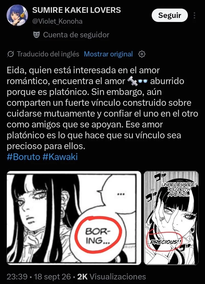 @inkssjo🎨 on X: ""Sarada's love is platonic and boring." "The love ...
