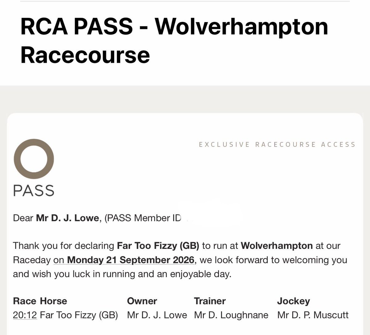 jdavelowe's tweet photo. We return @WolvesRaces on Monday night in the last with #FarTooFizzy 🤞🏻🟢⚫️🐎 https://t.co/hSWkhxnFdU