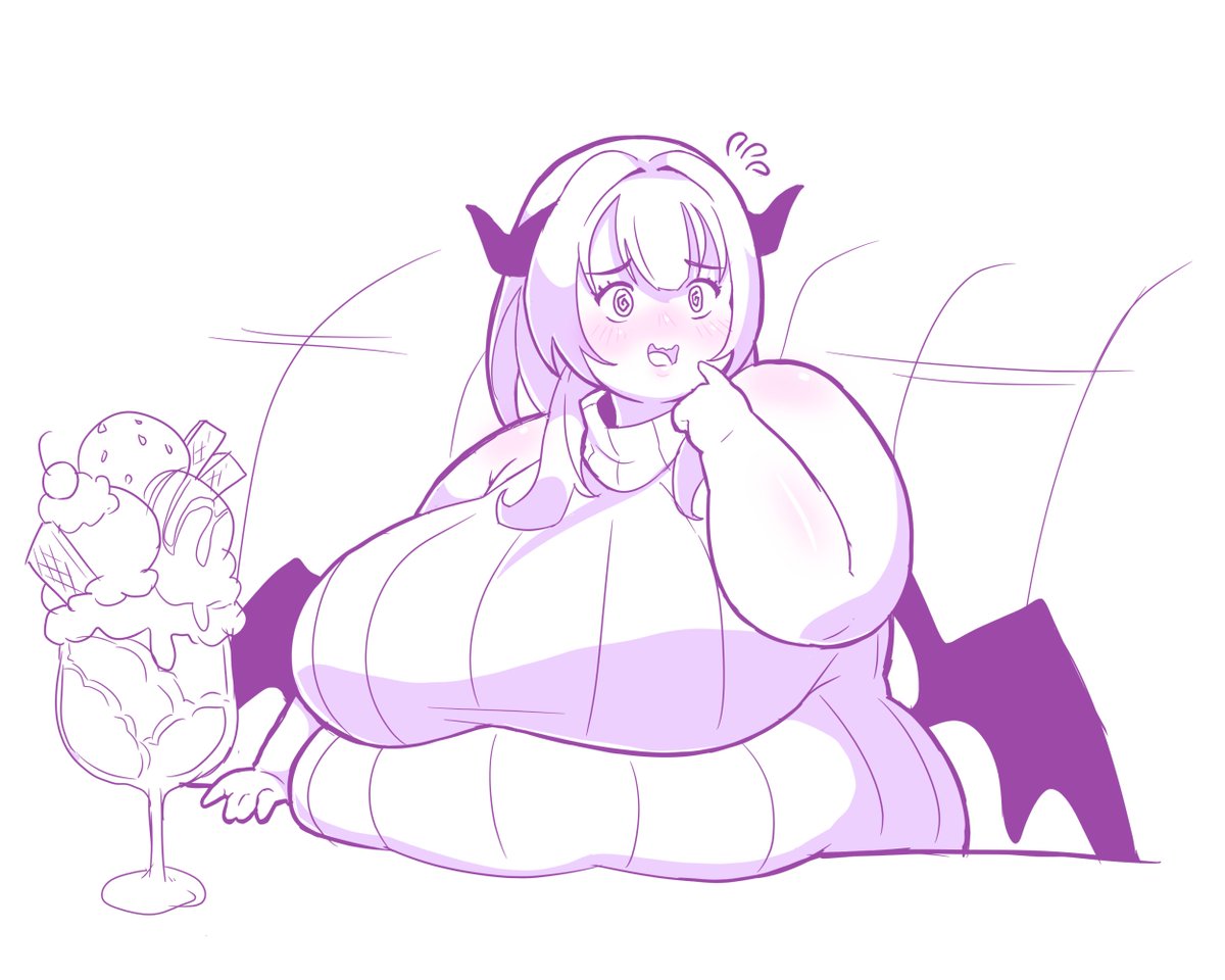 MorningPanda's tweet photo. I really love drawing plush woment eating...💦#我野描いた https://t.co/tWSStzlGrl
