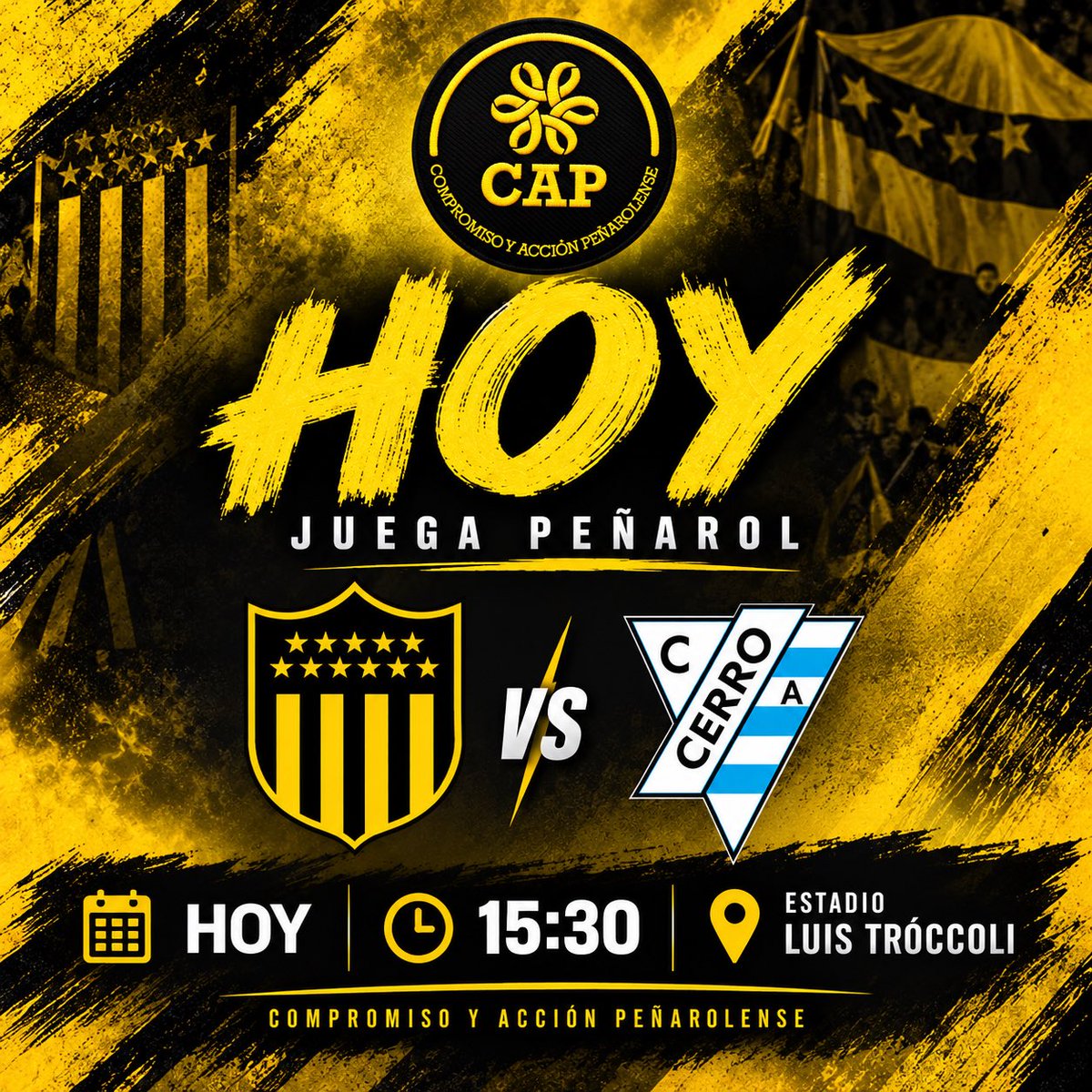 CompromisoCAP's tweet photo. Hoy juega el Manya 💛🖤

#todosjuntos #CompromisoCAP https://t.co/nB9VEfkA0n