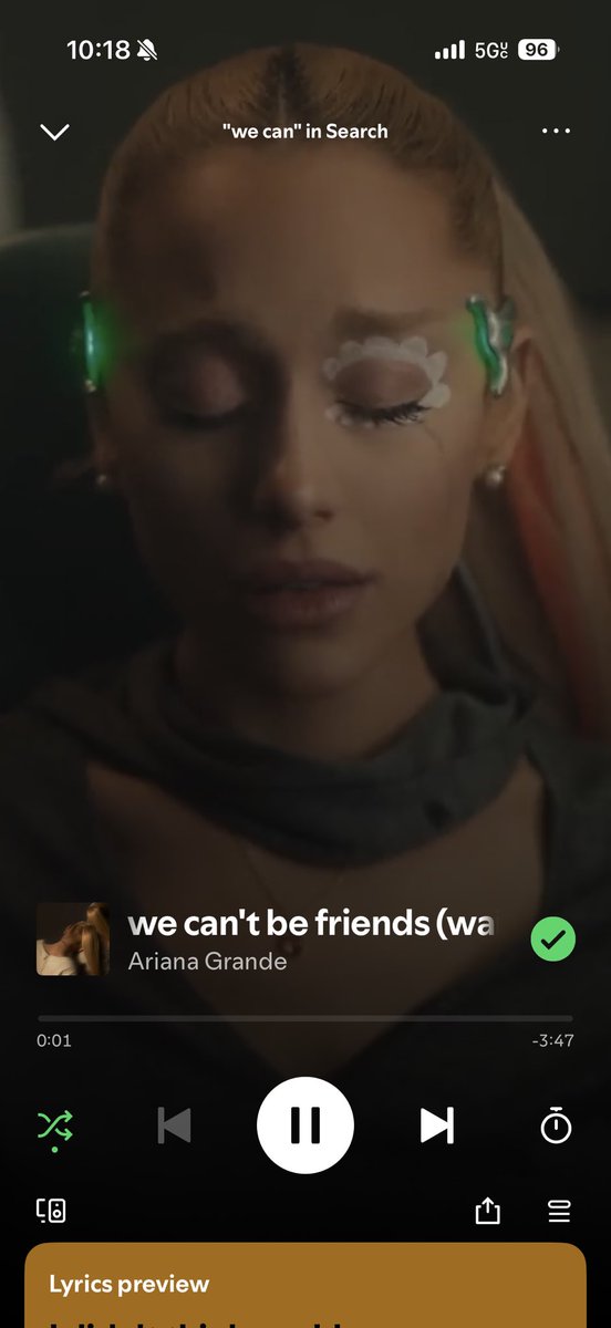 TheGrandeTop10's tweet photo. 🚨SAVE WE CAN’T BE FRIENDS🚨

Drop a screenshot of you listening to the song on SPOTIFY RIGHT NOW https://t.co/EBog11jIWn