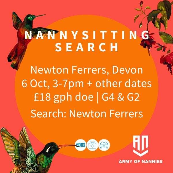 ArmyofNannies's tweet photo. A lovely &amp; welcoming family in Newton Ferrers, Devon, seeks a local NannySitter on 6 October + other dates.

Search &amp; invite Newton Ferrers from your Army of Nannies NannySitting folder to connect.

#BabySitting #NannySitting #Nannies #Devon #NewtonFerrers #Chidlcare https://t.co/N9fOng5Ajk