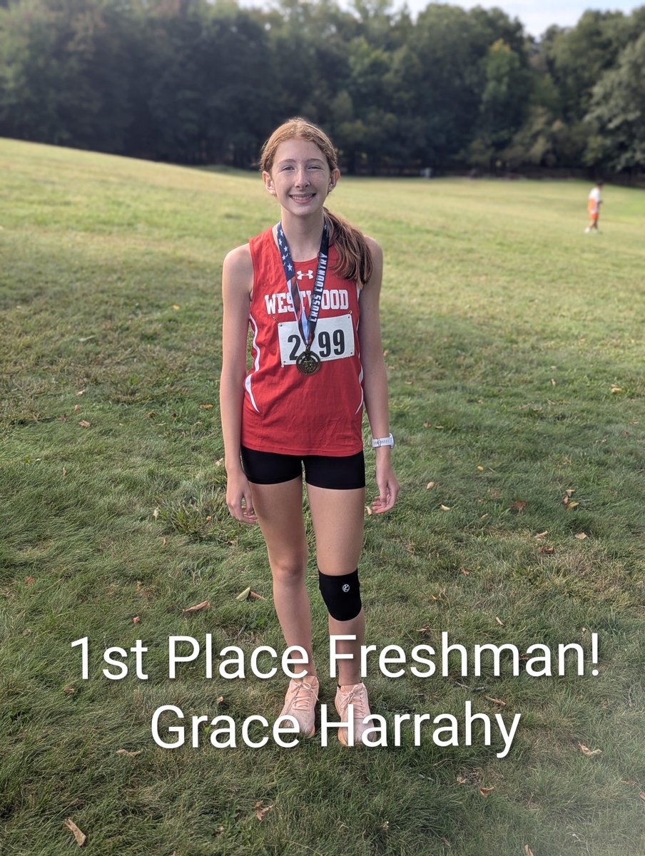 WWCardsRun's tweet photo. Back to the mountain race 2026. Grace Harrahy wins the girls freshman race. Nick Quintana comes in third for the freshman boys showing a promising future for these young Cardinals! #gocards #westwood #xc https://t.co/q5uyCfsxhu
