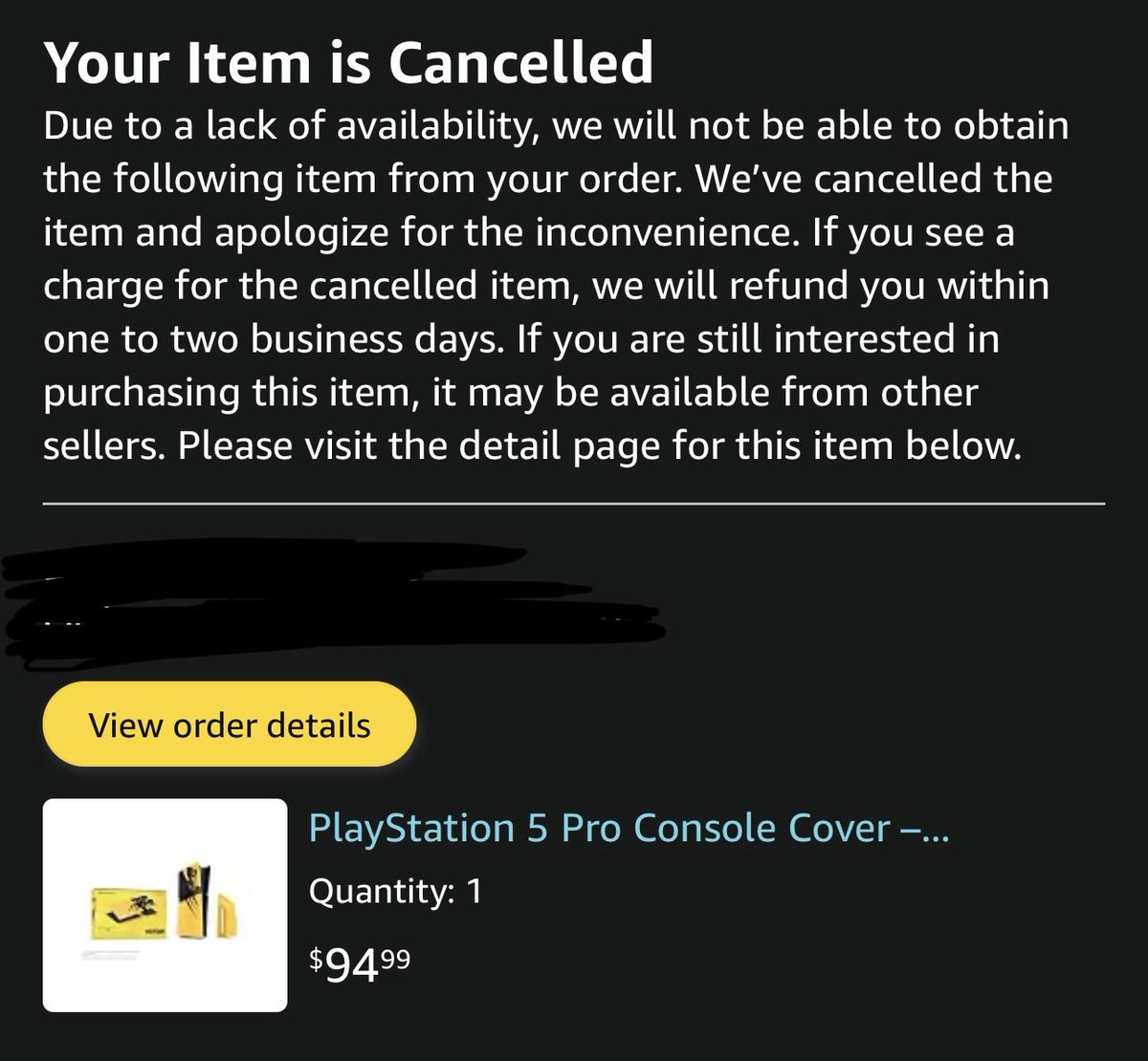 8bitin4K's tweet photo. Hey @amazonca, I pre ordered both items on August 19th, only to wake up this morning to this email. Don’t try to sell something you don’t actually have. Thanks for nothing! 👎

Prime cancelled after 10 years. 🤬 https://t.co/jAJqPh3sK8