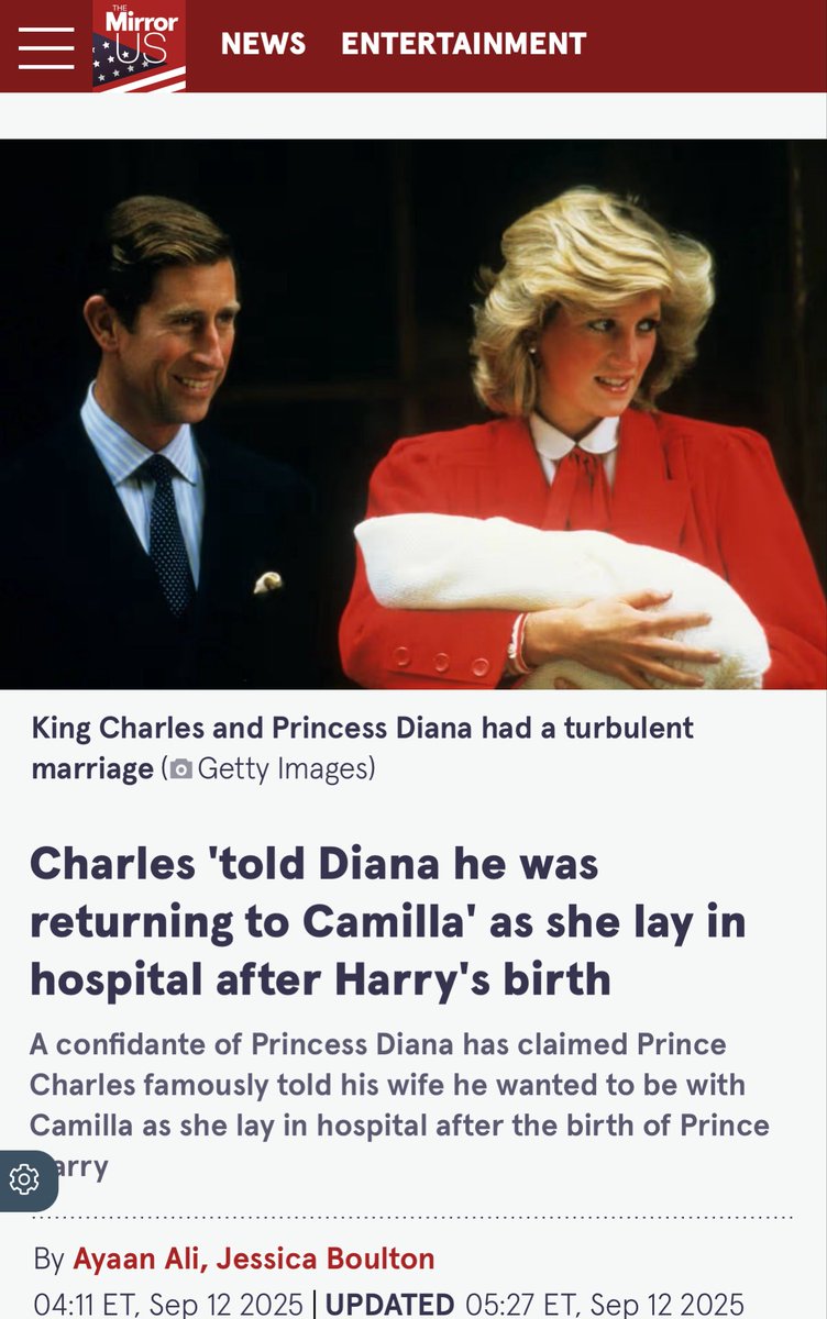 Qiyyah18's tweet photo. Prince Charles who told his 23 yr.old wife who was lying in her hospital bed after just giving birth to their son that he was going back to his mistress is the same man who told his wife’s brother ‘rest assured’ he hissed, “we’ll forget her soon enough”after she tragically died. https://t.co/lFAaZ71deb