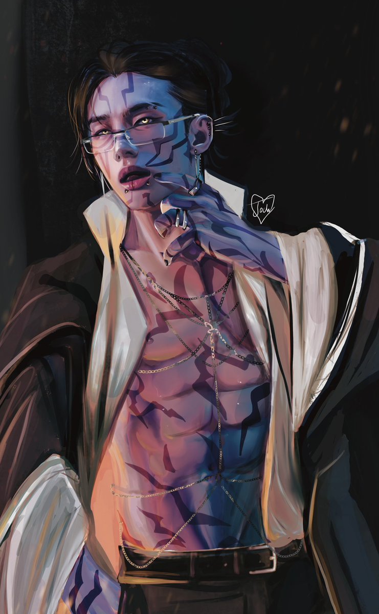 Jodicreatesart's tweet photo. I love when life imitates art 🤓 

#hyunjin #straykids #sajaboys #kpopdemonhunters https://t.co/BNmSNguwjO