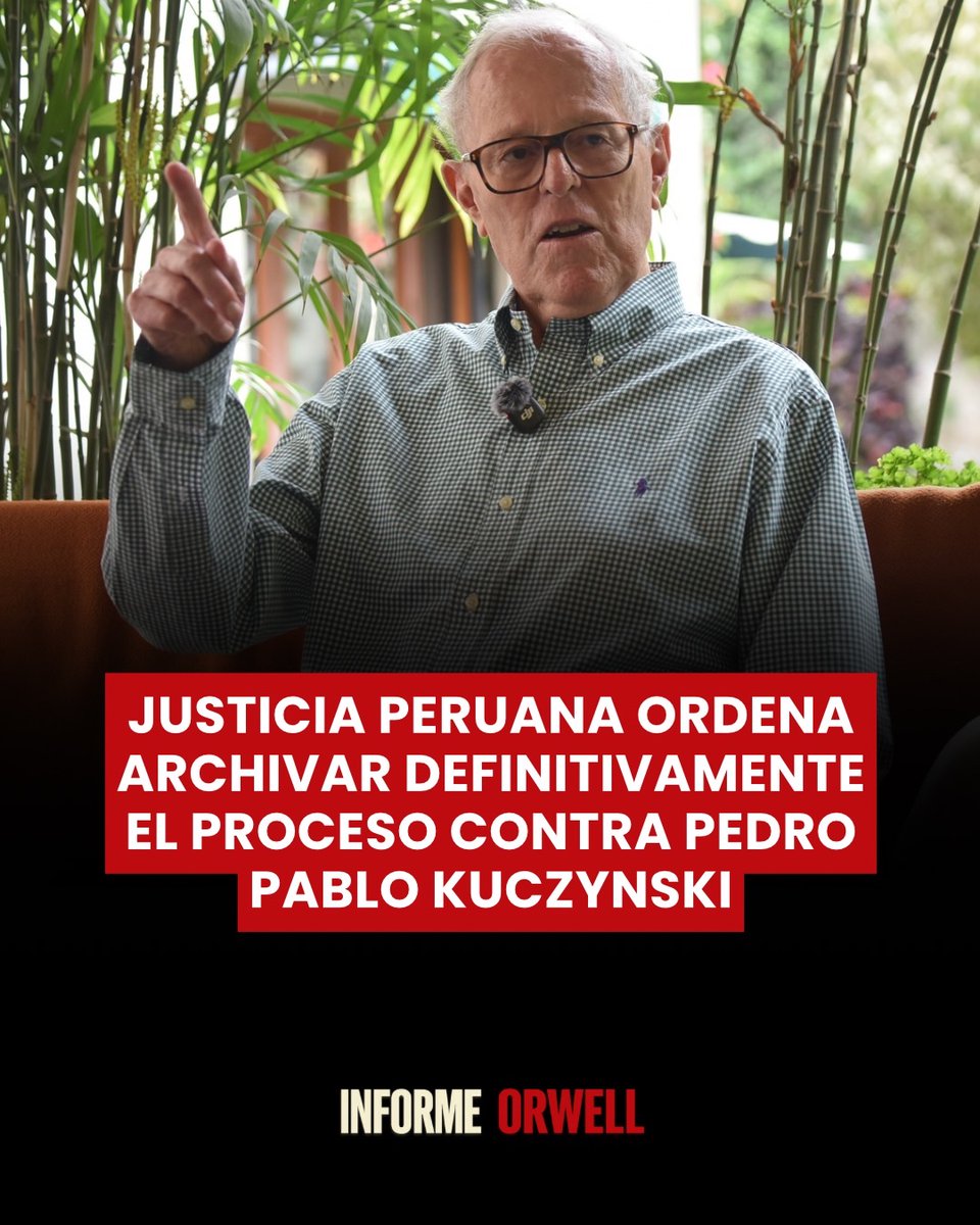 InformeOrwell's tweet photo. 🚨🇵🇪 | La Tercera Sala Penal de Apelaciones Nacional ordenó el archivo definitivo del proceso contra el expresidente Pedro Pablo Kuczynski por presunto lavado de activos relacionado con aportes irregulares a su campaña presidencial de 2016. 

El tribunal aplicó criterios del Tribunal Constitucional y determinó que las conductas imputadas no estaban tipificadas penalmente de esa forma cuando ocurrieron, antes de la reforma legal de noviembre de 2016.