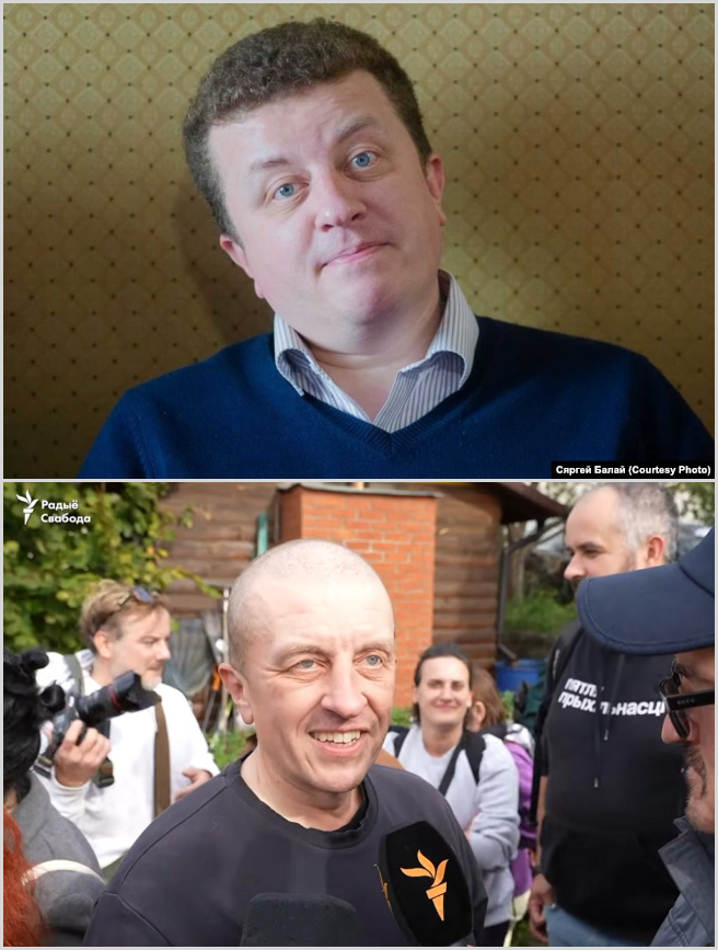 Nastachka's tweet photo. Two photographs. Journalist Andrei Aliaksandrau. Before and after almost six years in prison.

Perhaps the most powerful illustration of what Lukashenka’s prison does to a person.
#belarus #minsk #aliaksandrau #dictatorship https://t.co/Ur7eWMH6RC