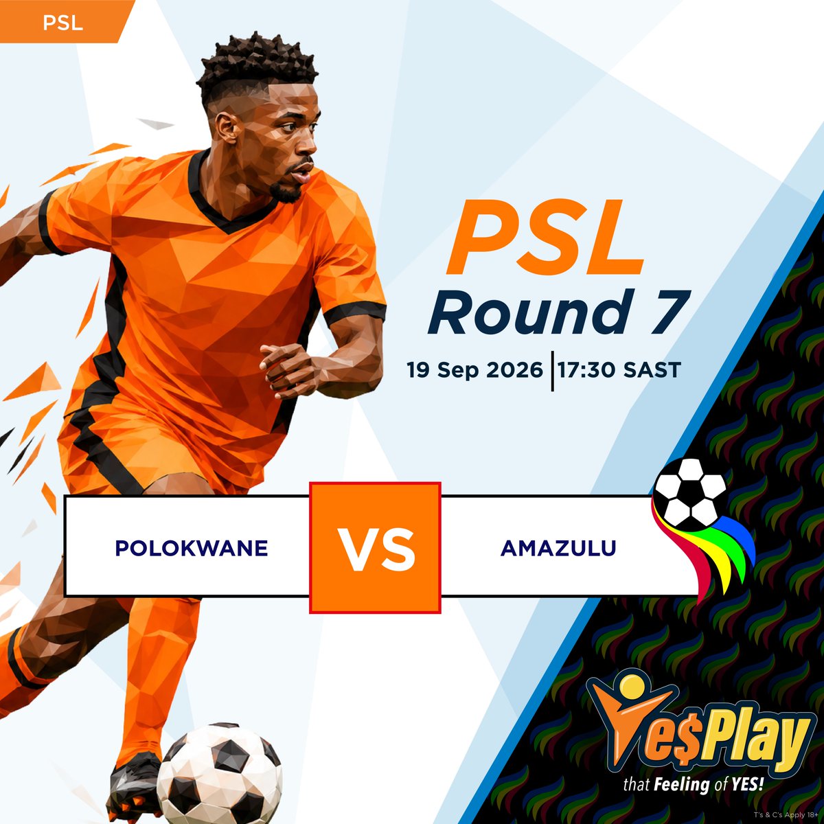 YesPlaySA's tweet photo. 🇿🇦 PSL: Polokwane vs AmaZulu

🔄 Two teams heading into this one in very different form

🔸 Polokwane City are winless in their last 5 league games - 4 draws and 1 defeat.

🔸 AmaZulu have enjoyed a strong start to the season with 4 wins, plus a draw against Pirates and their only defeat coming against Sundowns.

What is your prediction for this matchup? 🏆

🎁 New to YesPlay? Explore the Welcome Offer:
https://t.co/VHtwmJeHQu