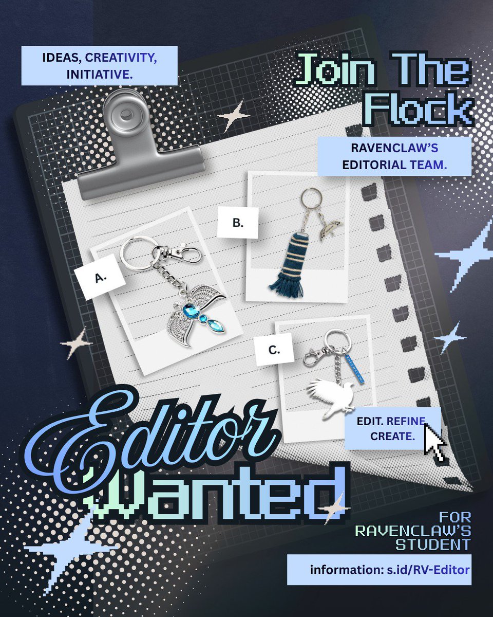 Ravenawtion's tweet photo. ㅤ
ㅤㅤㅤㅤㅤㅤ  📣 WANTED 📣
ㅤㅤㅤㅤㅤRAVENCLAW EDITOR

Got the magic touch? 👀 We might have a spot for you! Beyong sedang mencari 𝗲𝗱𝗶𝘁𝗼𝗿 𝗯𝗮𝗿𝘂 untuk mewarnai hari-hari Beyong. ✨

ℹ️ : https://t.co/OOX4bc0rsp
📆 : 26 September 2026, 23.59 GMT+7

ㅤ https://t.co/I45phqQwbh