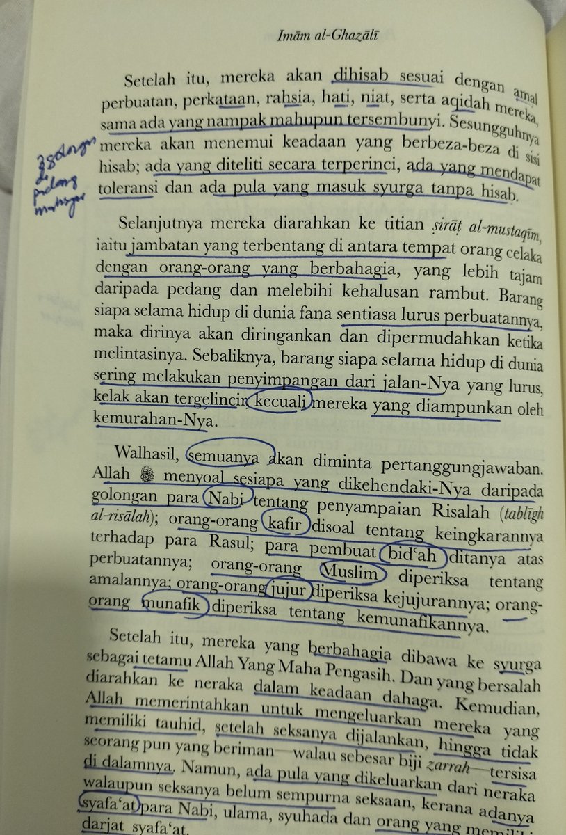 onelittledrop's tweet photo. Rasa macam terbuka satu hijab bila baca summary Imam Ghazali tentang apa yang akan berlaku di yaumul hisab itu.
.
.
Ya Rabb. jadikan hisab kami hisab yang tidak diperincikan.

Dan rezekikan kami mana² syafaat yang kami layak. https://t.co/eSsi4GmYA6