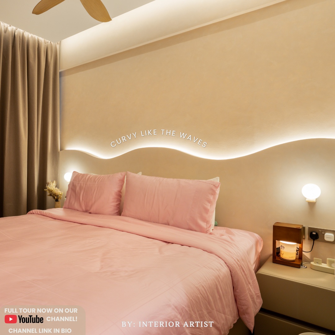 ElizebethCcaah's tweet photo. The master bedroom should be where the day naturally ends. We kept the design calm and understated, with a custom wave-profile headboard, warm concealed lighting, neutral tones and soft furnishings. The result is a cozy, uncluttered space made for https://t.co/3BrTKuLQXf