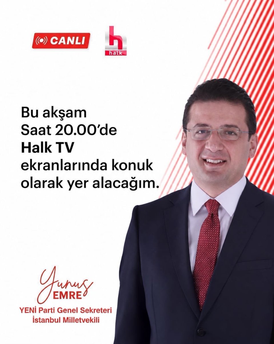 yemreyeni's tweet photo. Bu akşam saat 20.00'de Halk TV ekranlarına konuk olacağım. 
@halktvcomtr https://t.co/PEajsKMW4N