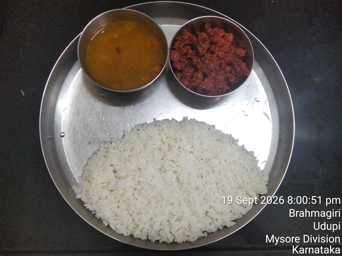 DBRGTUdupi's tweet photo. Dinner 
19-09-26
#SocialAudit_SWDMeals #SocialWelfare_Karnataka https://t.co/uEcOMPsd8V