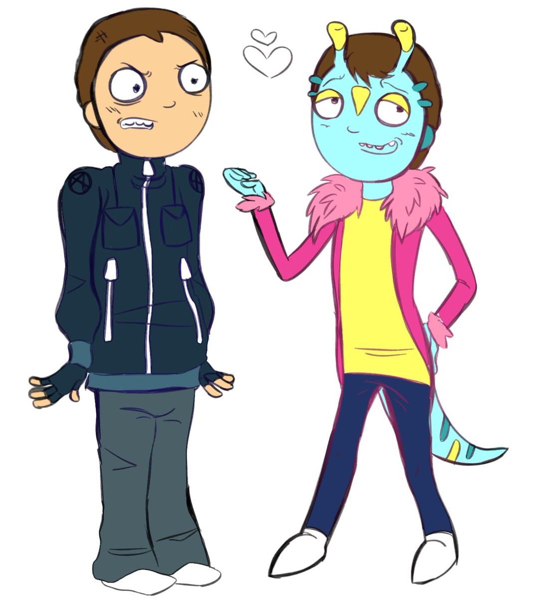 d3rp1no's tweet photo. BLACKWIRE MORTY AND MORTYMER DESIGNS BY @abravenewworm !!! THANK YA BESTIE! 🥭 >_< #RaM #rickandmorty #rickorty #summorty #feed #ocs #proship #darkship https://t.co/Ia68iHoivs