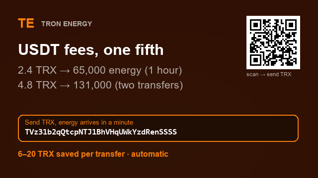 danyellhenxpn's tweet photo. Send TRX, energy lands in your wallet within a minute.

Address : TVz31b2qQtcpNTJ1BhVHqUWkYzdRenSSSS

No confirmation needed, fully automatic

#P2P https://t.co/dOgLl0YQ1l