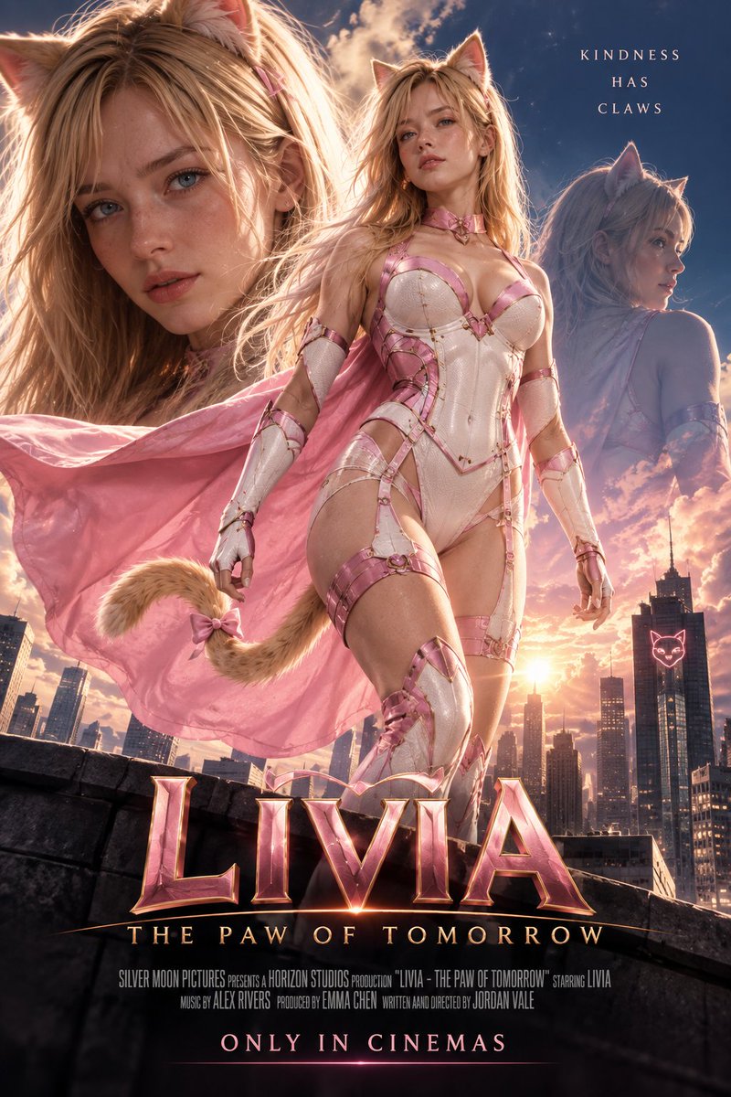 CatgirlLivia's tweet photo. QT your superhero movie poster  

I'm cracking up 🤣 
which movie would you guys watch?

TFTI @steph_davis_ai 

ALL ARE INVITED 🫶 https://t.co/Lfc20Z4PX5