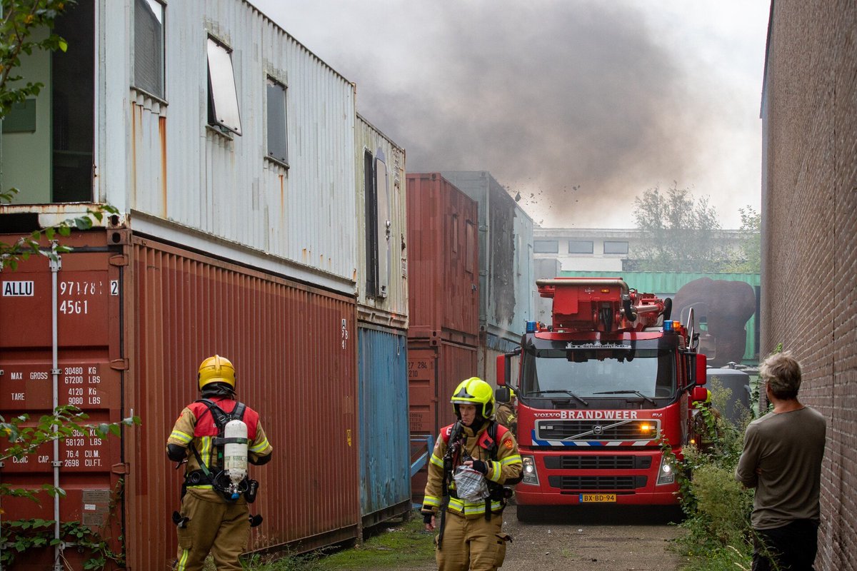 Brand in Rotterdamse Delfshaven