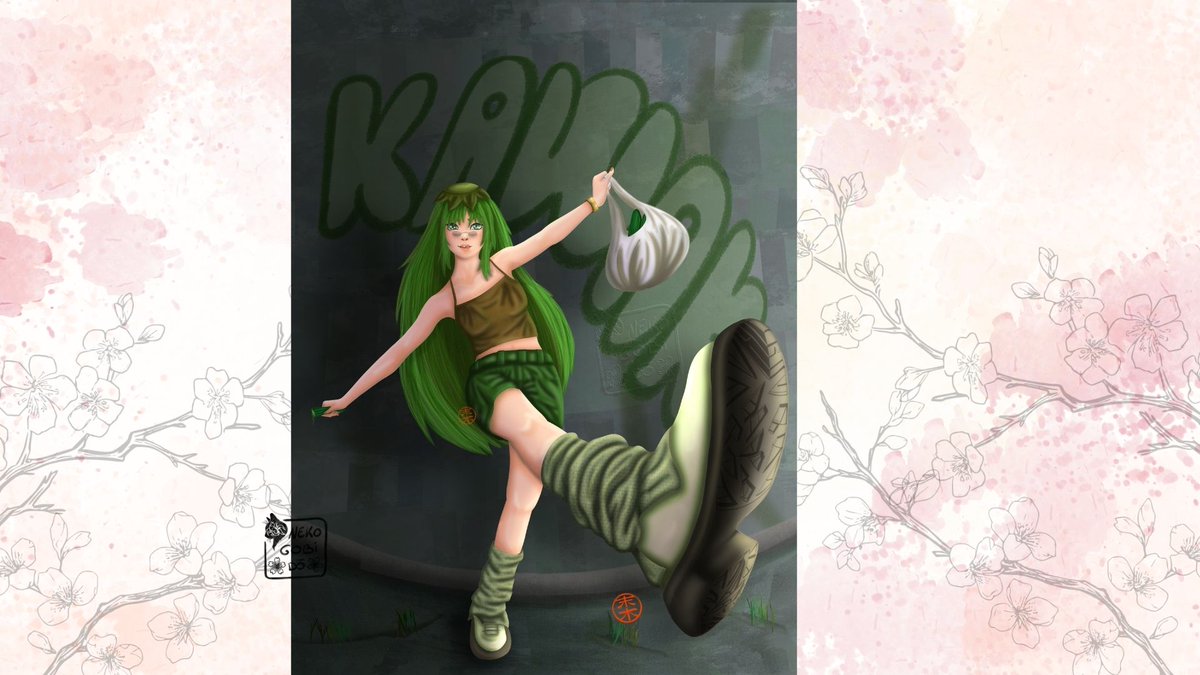 Nekogobido's tweet photo. 🎨 WIP Colorisation !
On pose la couleur sur notre Kappa Street Art ! 🥒✨
Travailler les contrastes et l'ambiance urbaine est ma partie préférée. Que penses tu du résultat final ?
#artmood #yokai #kappa #streetart #WIP #animeart https://t.co/FPJL19FwOp