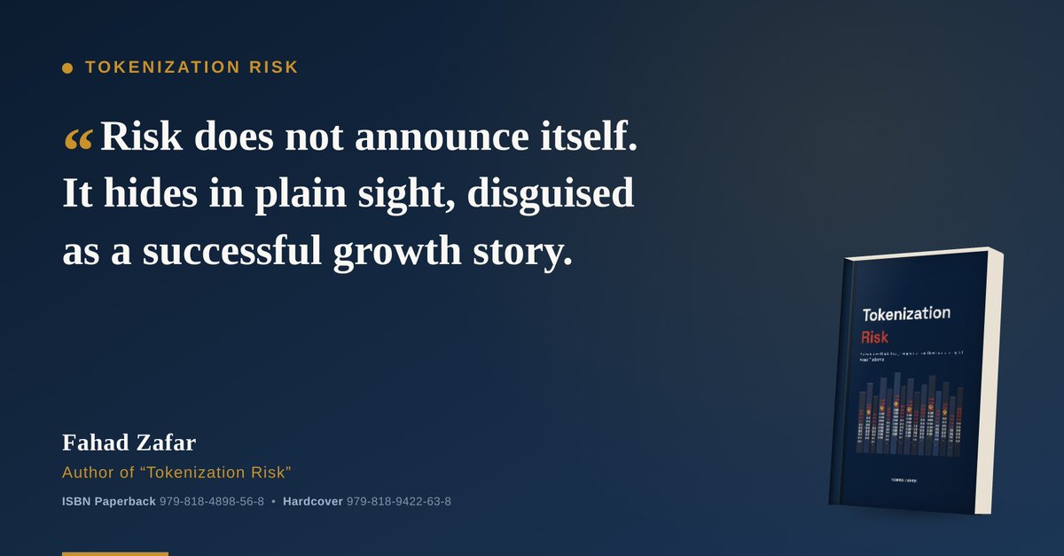 TokenizationRis's tweet photo. "Tokenization Risk"
An Executive Guide to AI, Compliance, and Governance in Digital Asset Platforms

Buy book:
https://t.co/MdONLNXL86

#TokenizationRisk #Tokenization #Risk #AI #DigitalAssets #RWA #Blockchain #Web3 #quote #quotesoftheday https://t.co/ezCRfb7NXP