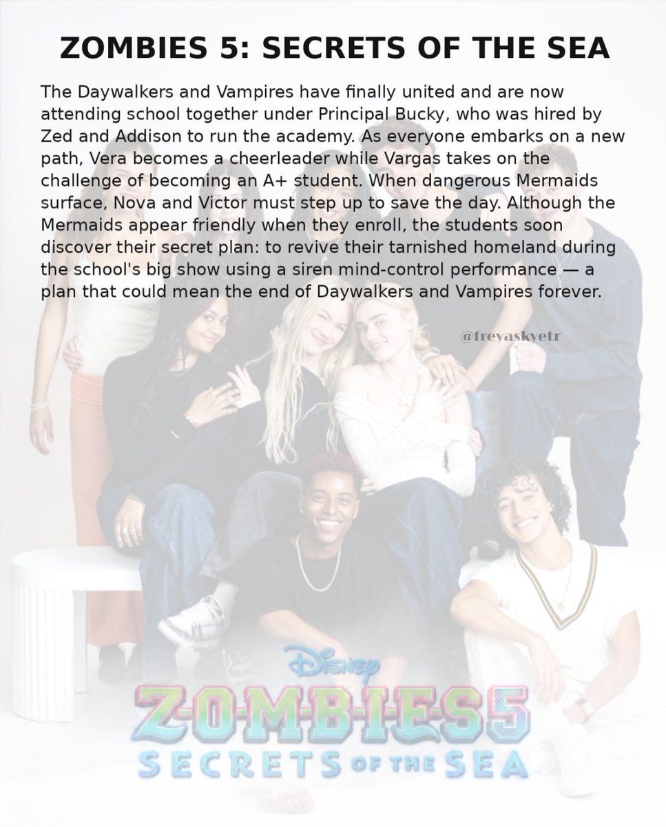 freyaskyetr's tweet photo. 🚨 Disney Channel Japan has shared new information about Zombies 5: Secrets of the Sea! https://t.co/8nI75vdx72